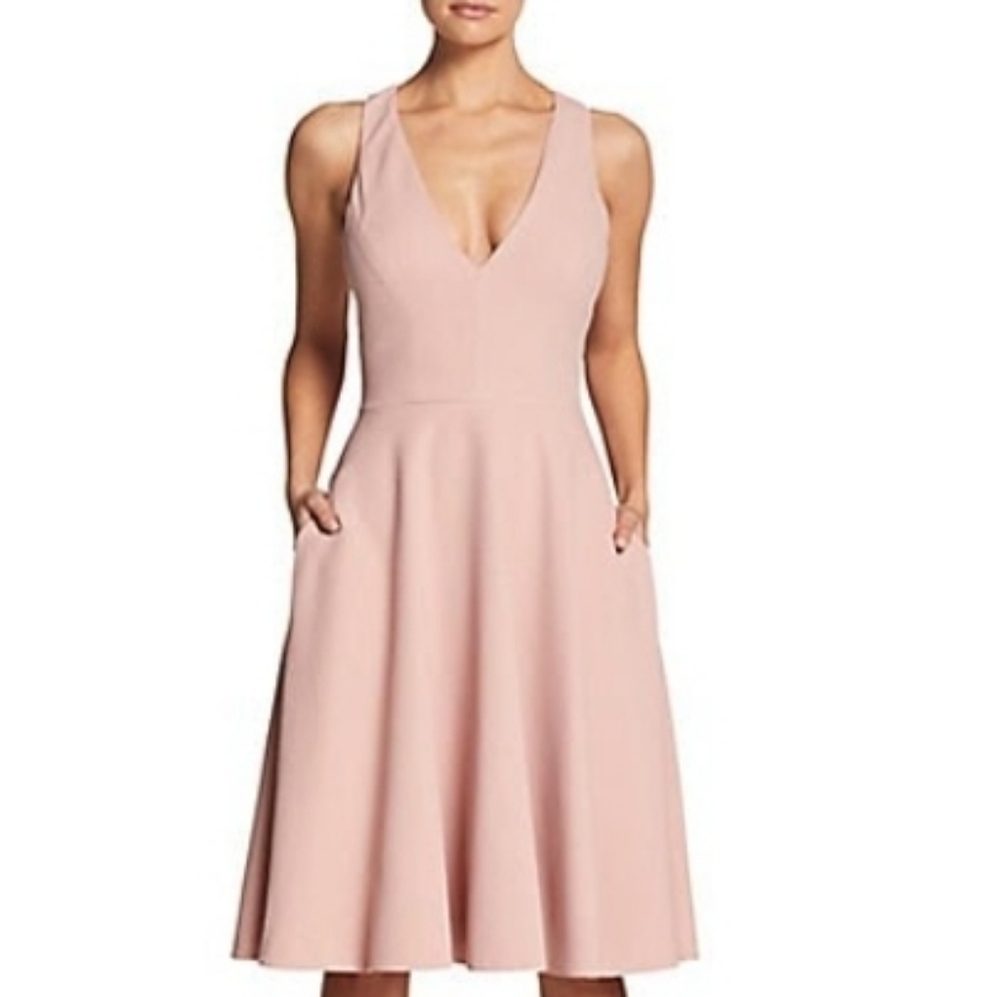 DRESS THE POPULATION Catalina A-Line Midi Dress - medium